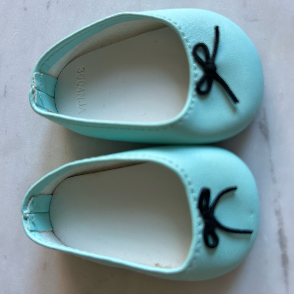 American Girl Doll Light Turquoise dress shoes
